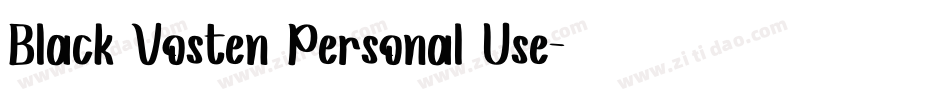 Black Vosten Personal Use字体转换